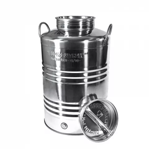 Inox kanna füles 50 L, csappal