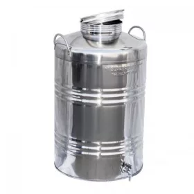 Inox kanna füles 100 L, csappal