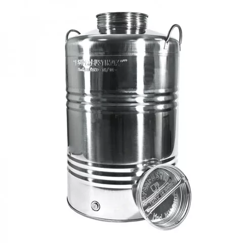Inox kanna füles 100 L, csappal