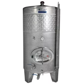   Zárt bortartály inox duplafalú 1100L 4 csappal 2 tisztító nyílással Zottel