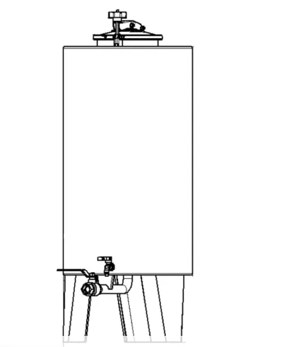 Olajtartály inox 150L Zottel