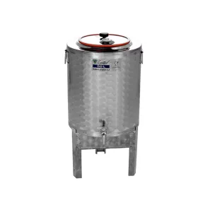   Olajtartály inox 50L kotyogóelőkészítéssel, lábbal Zottel