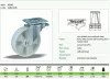 Kerék önbeálló 400kg PA fehér fékes 160 42563