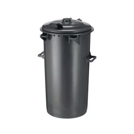 Háztartási kuka 110 L fekete, műanyag
