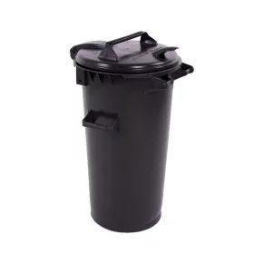 Háztartási kuka 50 L fekete, műanyag
