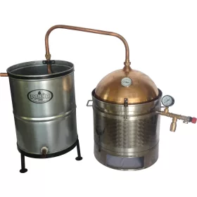   Duplafalú 30 L-es pálinkafőző horganyzott, spirálcsöves 50 L-es hűtővel