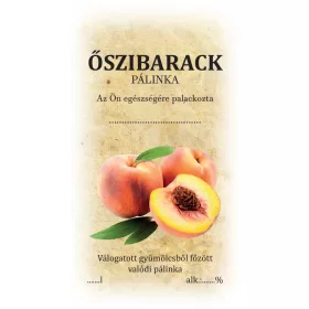 Matrica őszibarack pálinka 50db/csom