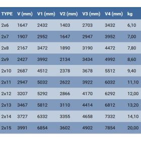 Többcélú alu létra 2x15
