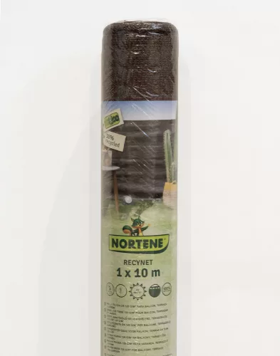 Árnyékoló háló RECYNET gomblyukakkal 2x50m barna 120g/m2 2021523