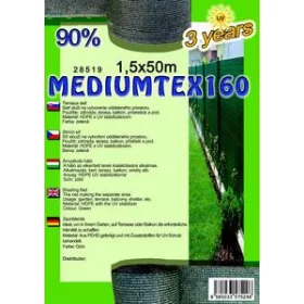   Árnyékoló háló Mediumtex 1.5x50m zöld 90% 160g/m2 28519