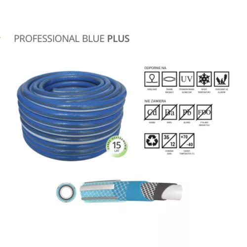 Professional Plus csavarodás mentes locsolótömlő 3/4" 50fm kék
