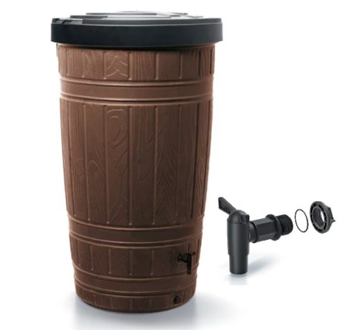 Esővízgyűjtő tartály csappal 265L WOODCAN barna