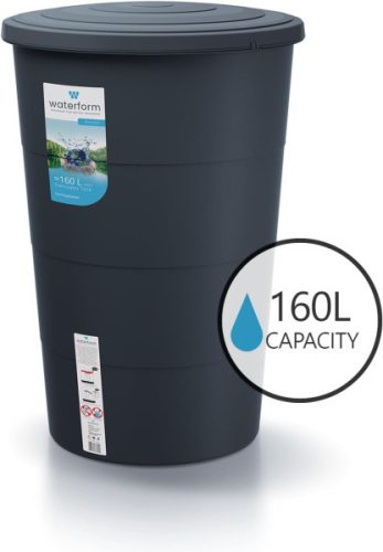 Esővízgyűjtő tartály csappal 160L SMOOTH antracit