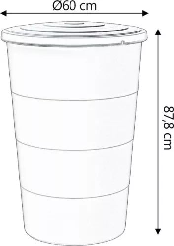 Esővízgyűjtő tartály csappal 160L SMOOTH antracit