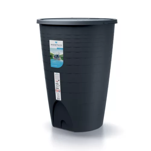 Esővízgyűjtő tartály csappal 260L PERUNO antracit