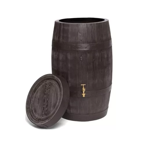Esővízgyűjtő tartály réz csappal 250L BARRIQUE barna