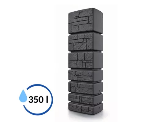 Esővízgyűjtő tartály csappal 350L TOWER STONE antracit