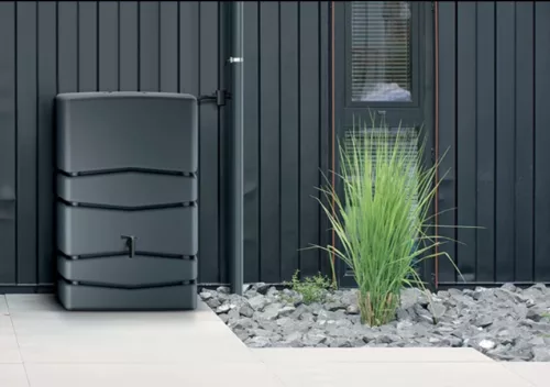 Esővízgyűjtő tartály csappal 350L AQUA TOWER antracit