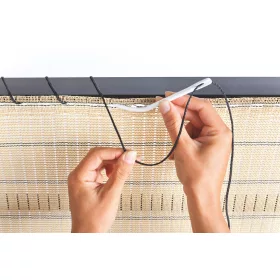   Tű és zsineg szett szőtt árnyékoló hálók rögzítéséhez Fixing Cord 2005760 fekete 25m
