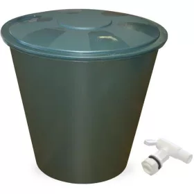 Esővízgyűjtő tartály csappal, fedéllel 210L ECO zöld