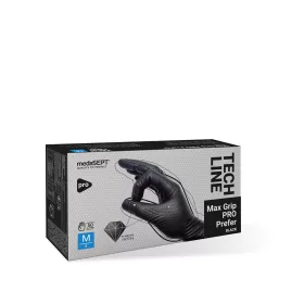   MS Max Grip Pro Prefer erősített nitril szerelőkesztyű - fekete