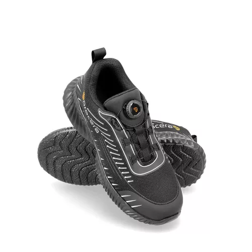 Procera Texo-Fly Larox Spin S1P gyorsfűzős félcipő - fekete