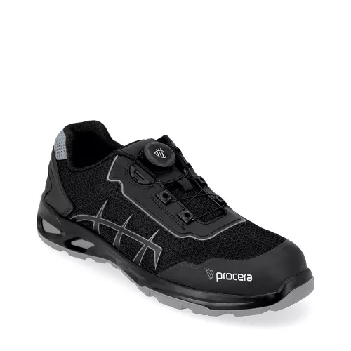 Procera Lotus S1PS gyorsfűzős félcipő - fekete-szürke