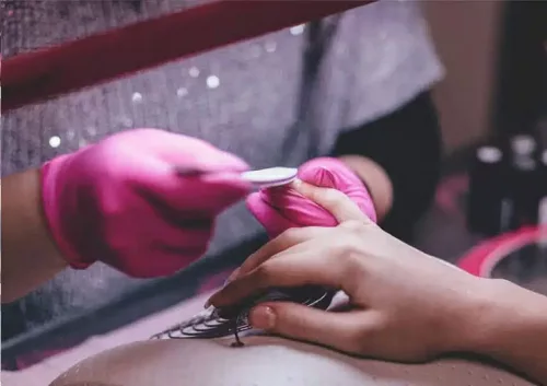 Reflexx N82 egyszerhasználatos nitril kesztyű - pink