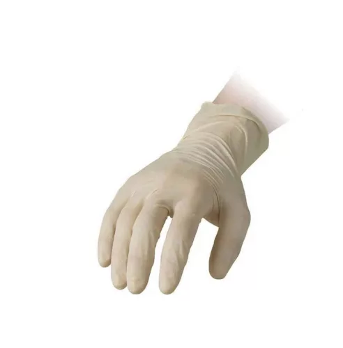 Reflexx R46 egyszerhasználatos púdermentes latex kesztyű - fehér