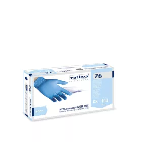 Reflexx R76 egyszerhasználatos nitril kesztyű - kék