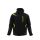 Sara Comfort Winter bélelt softshell hosszú kabát fekete - sárga