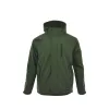 Sara Comfort Winter bélelt softshell hosszú kabát olíva zöld - fekete