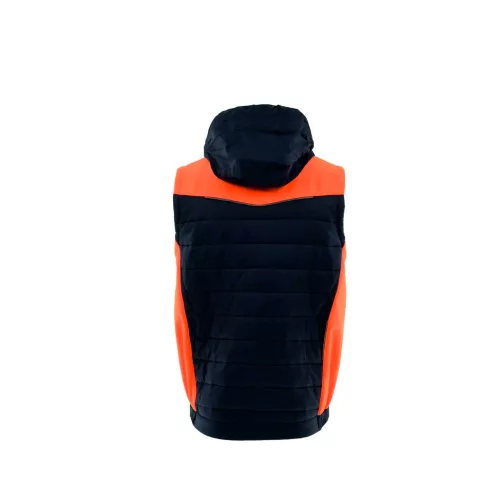 Sara Comfort Plus Hybrid kapucnis bélelt mellény s.szürke - narancs