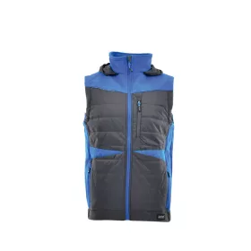   Sara Comfort Plus Hybrid kapucnis bélelt mellény s.szürke - égkék