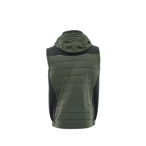 Sara Comfort Plus Hybrid kapucnis bélelt mellény fekete - zöld