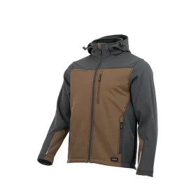 Sara Comfort Plus softshell kabát barna - sötétszürke
