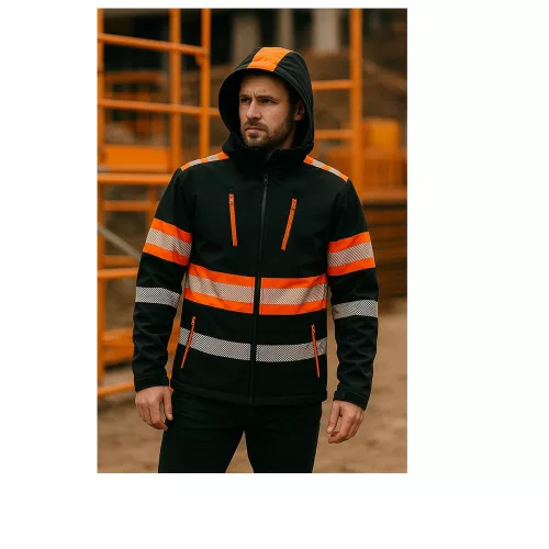 Urgent 931 kapucnis softshell bélelt kabát
